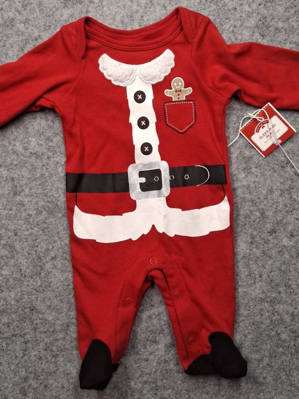 Holiday Time infant onesie size newborn red new with tags